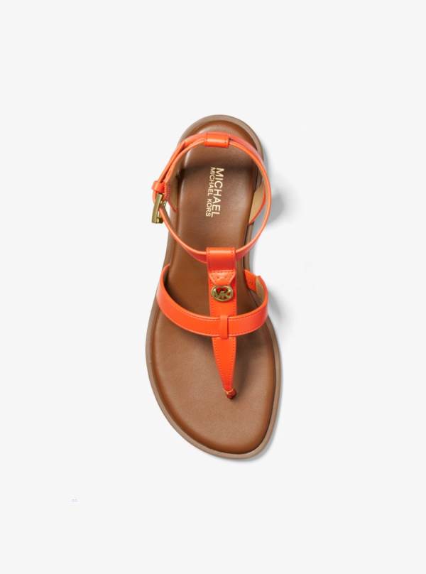 Damske Sandále Michael Kors Sasha T-Strap Oranžové - Topanky Michael Kors Lacne | DFOEQ-7418